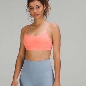 Lululemon Flow Y Bra, Size 14, Sunny Coral, NWOT